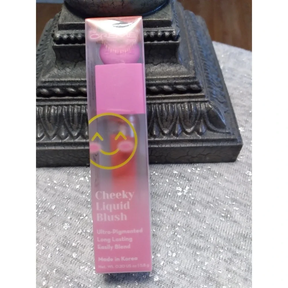 The Creme Shop Cheeky Liquid Blush Coral Me Ultra Pigmented, Long Lasting .20 Oz